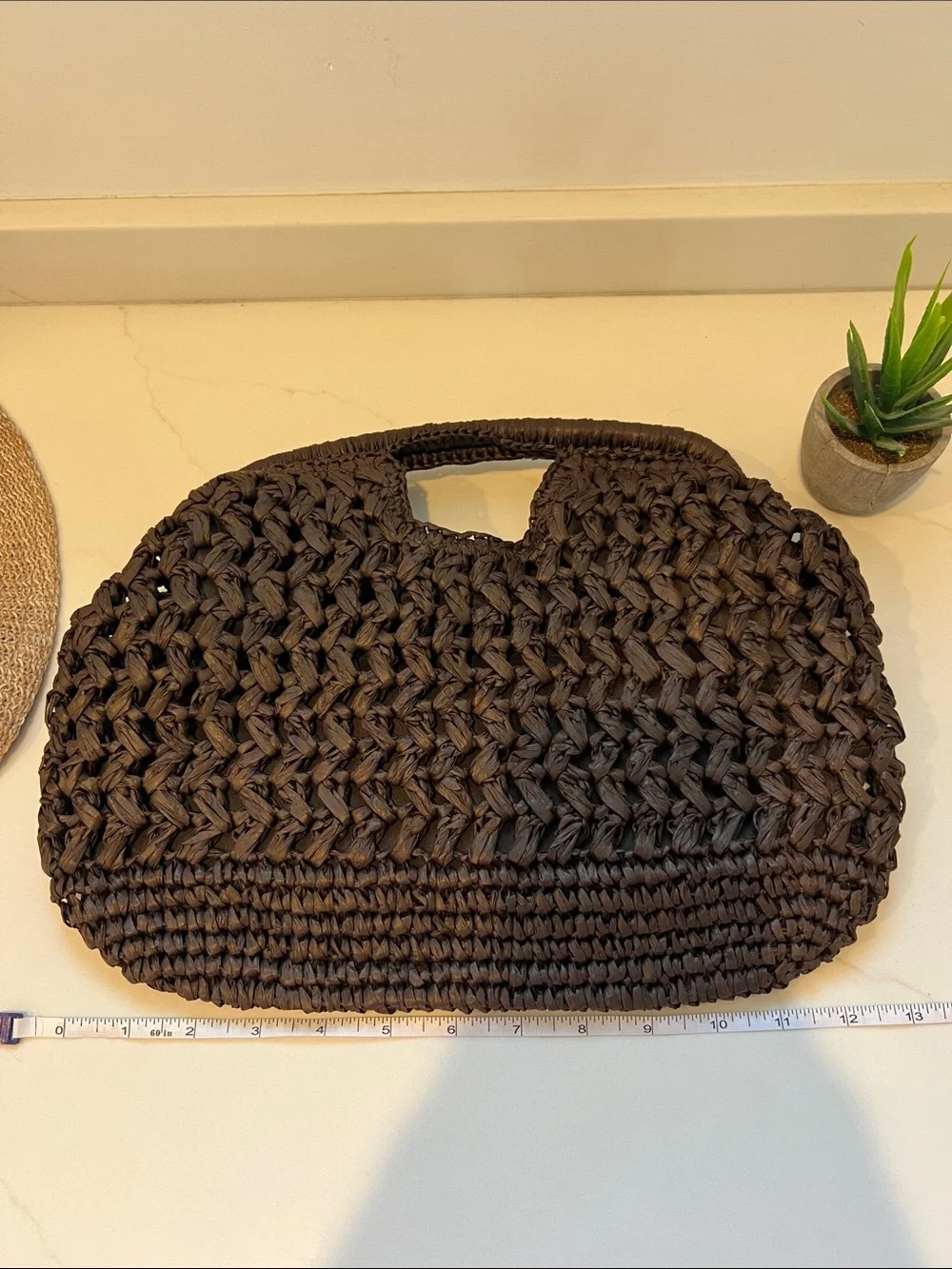 Handwoven Brown Crochet Clutch - Women’s Bags